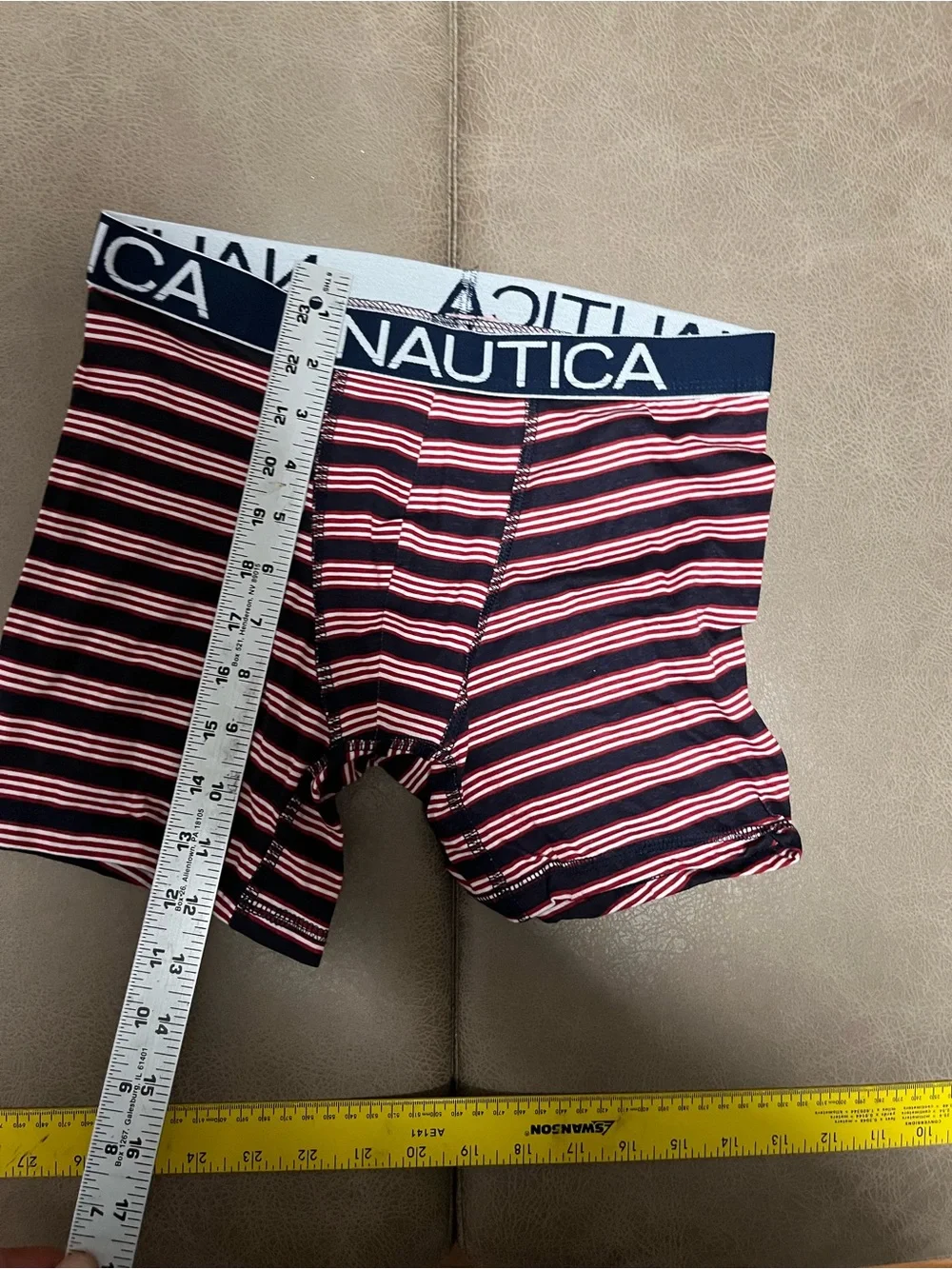 Nautica Navy, Red & White Striped Men’s Boxer Briefs